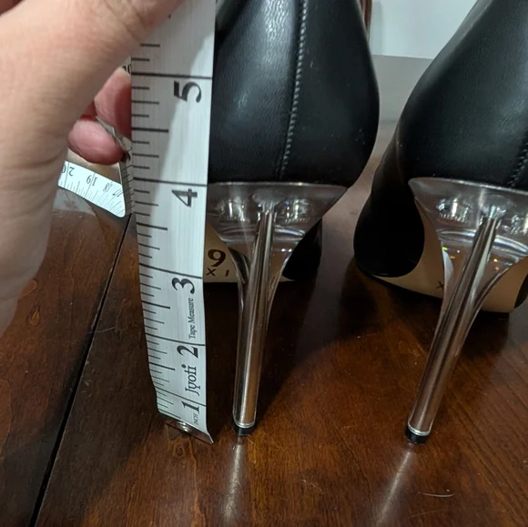 3/$30 Mix No 6 Black And Clear Heels - Picture 5 of 8